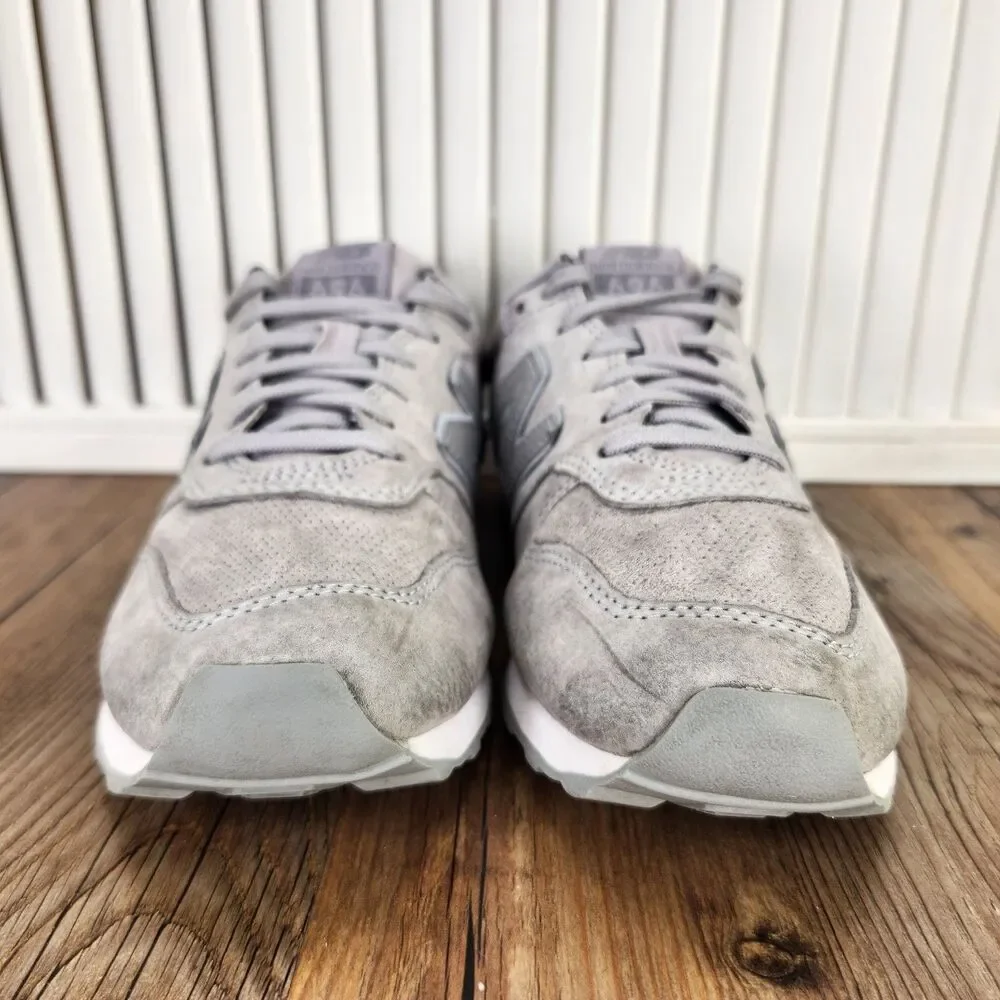 New Balance 696 Womens Sz 7.5 Gray Suede Athletic Running Sneaker Shoes WL696WPG